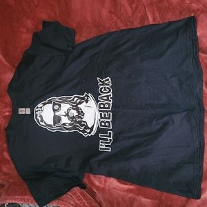 Mens L I'll Be Back Jesus picture Graphics T-shirt